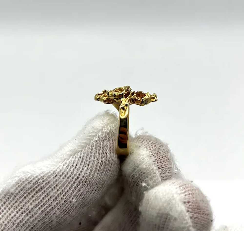 14K Gold Nugget Ring - image 4