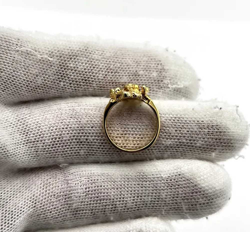 14K Gold Nugget Ring - image 6