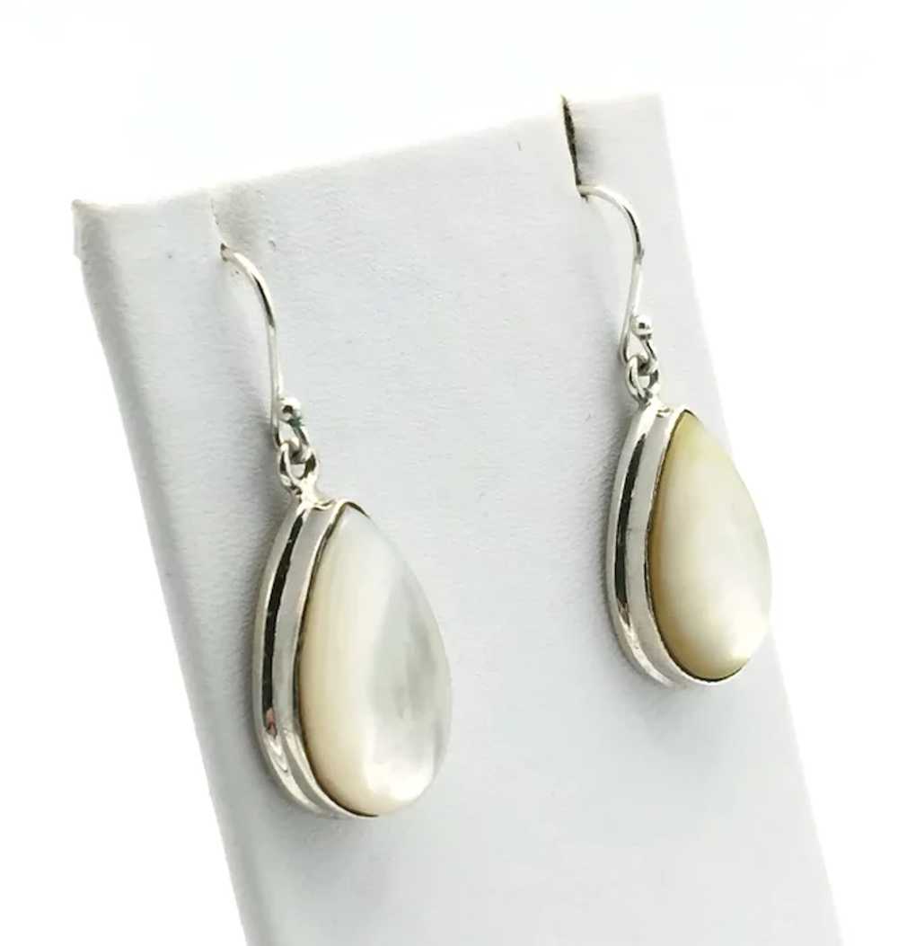 Mother of Pearl Earrings - Sterling Silver - image 2