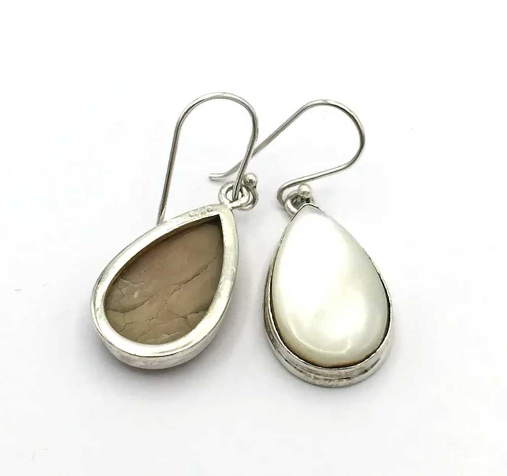 Mother of Pearl Earrings - Sterling Silver - image 4