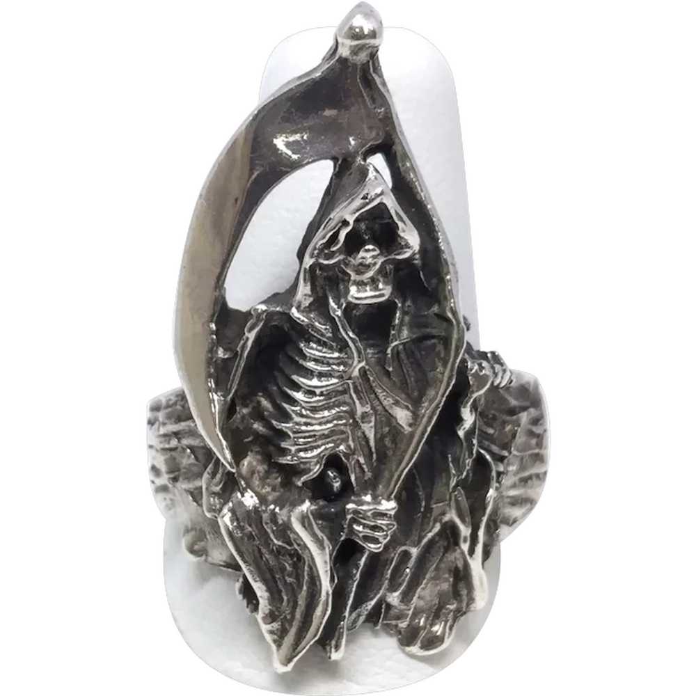 Grim Reaper Ring - Sterling Silver - image 1