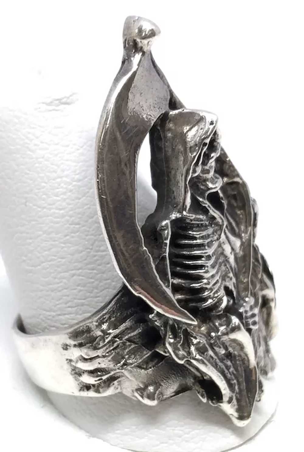 Grim Reaper Ring - Sterling Silver - image 2