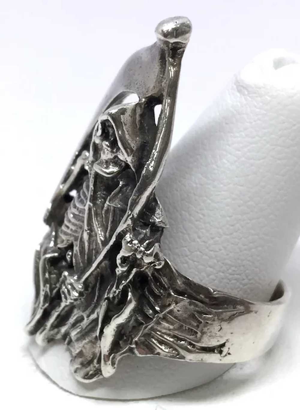 Grim Reaper Ring - Sterling Silver - image 3
