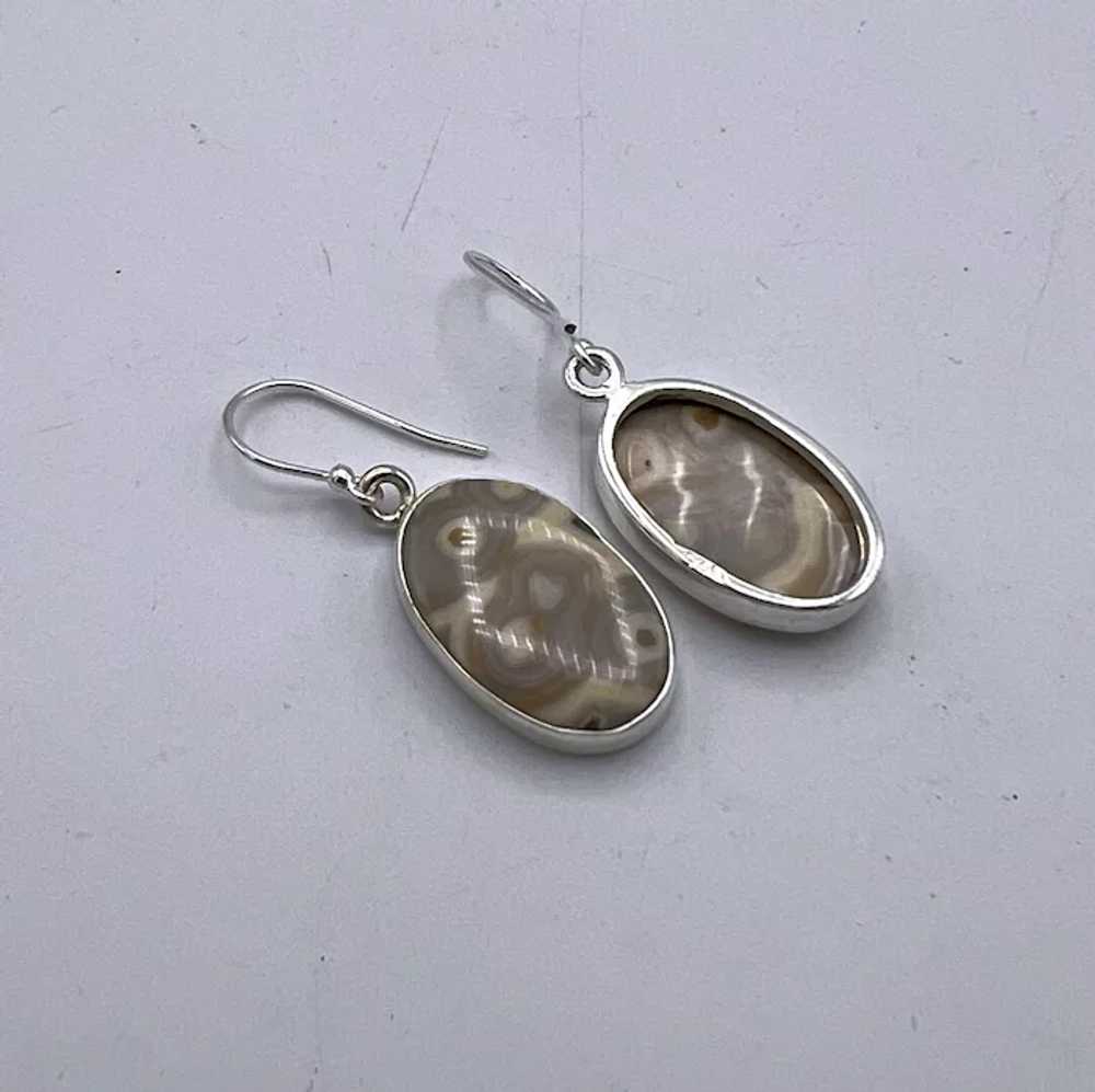 Lace Agate Earrings - Sterling Silver - image 3