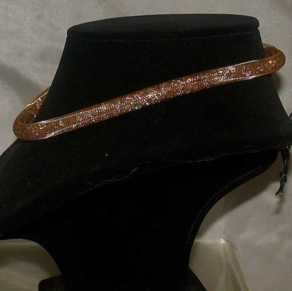 Swarovski Golden Stardust Crystals, Mesh Necklace - image 4