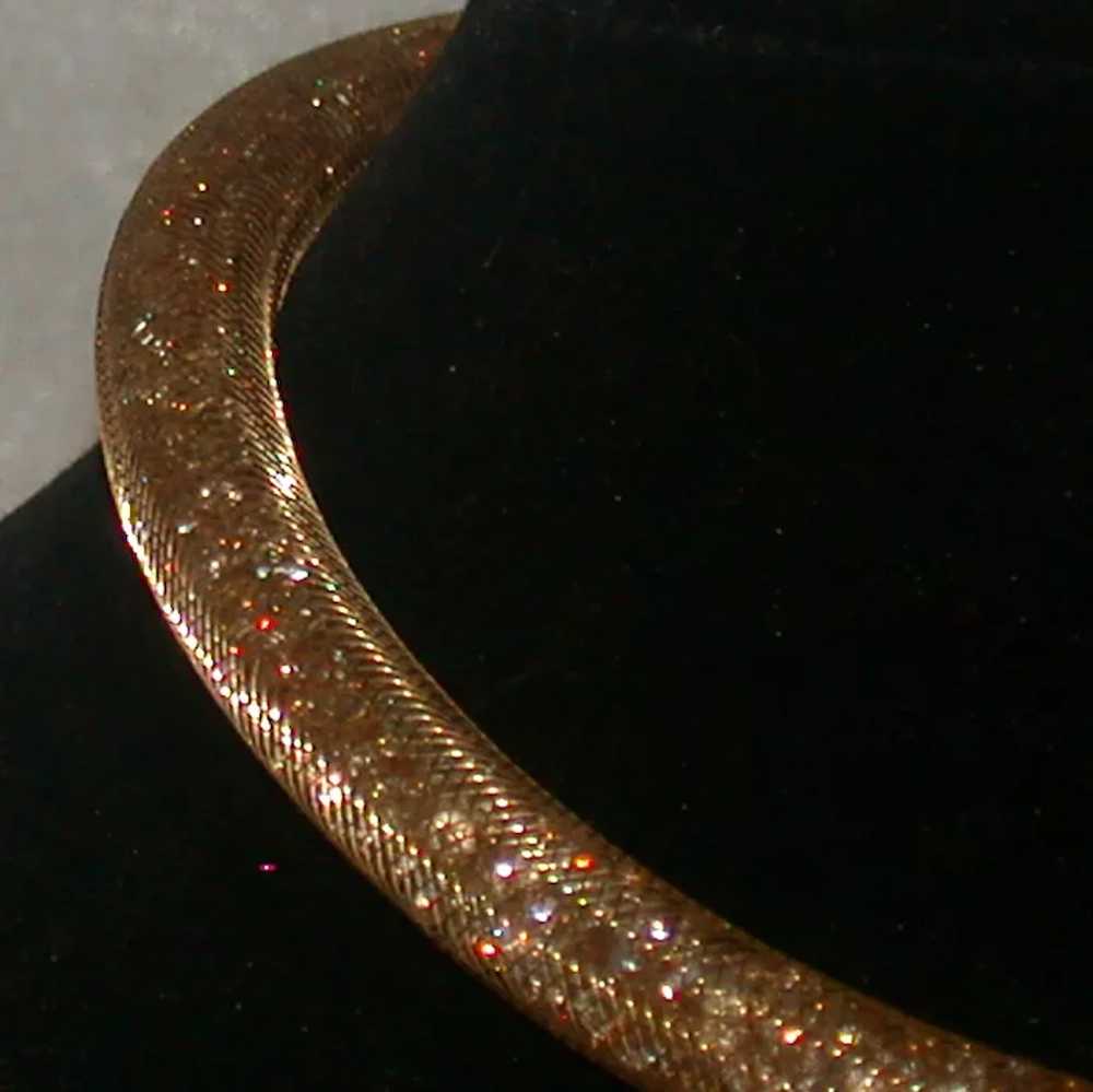 Swarovski Golden Stardust Crystals, Mesh Necklace - image 5