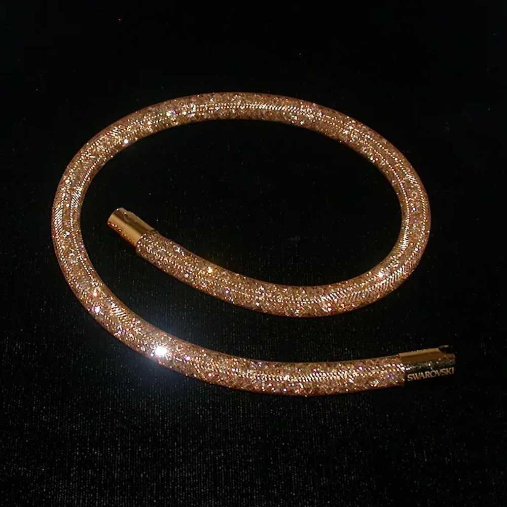 Swarovski Golden Stardust Crystals, Mesh Necklace - image 6