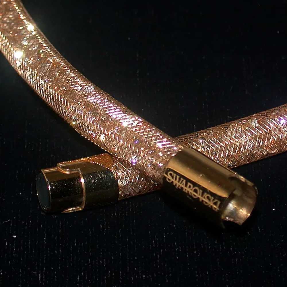 Swarovski Golden Stardust Crystals, Mesh Necklace - image 8