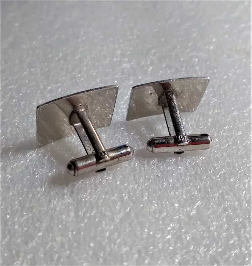 Cufflinks Flex Let Sterling Etched Cuff Links Spa… - image 6