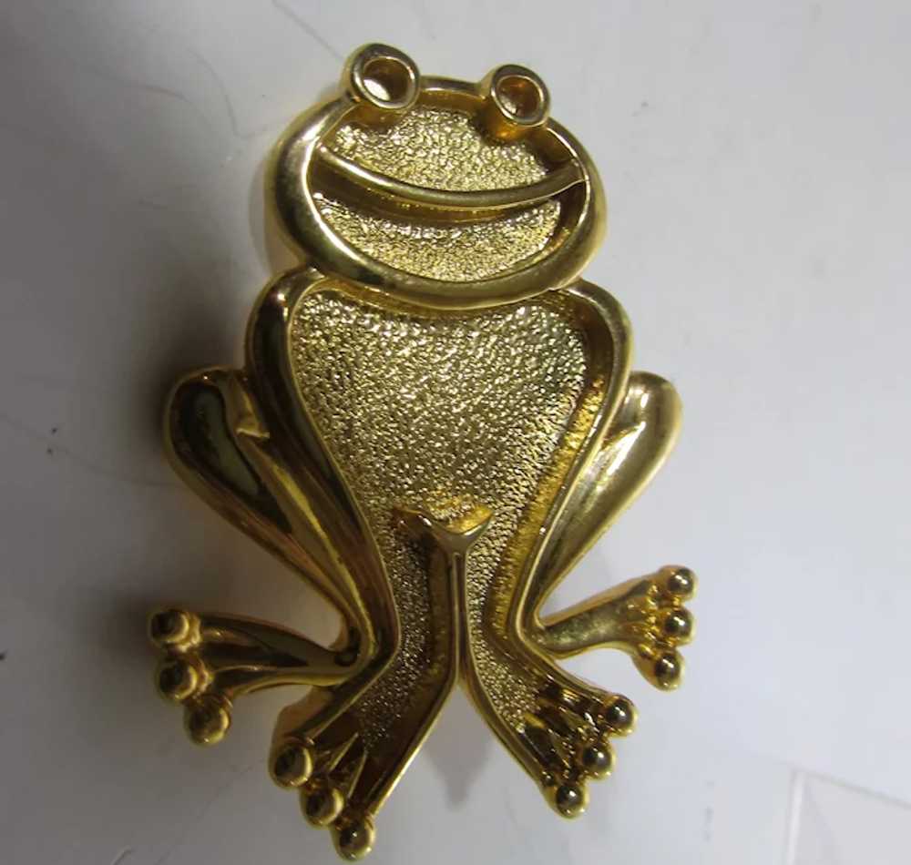 Frog Gold Tone Pin With Attitude - image 2