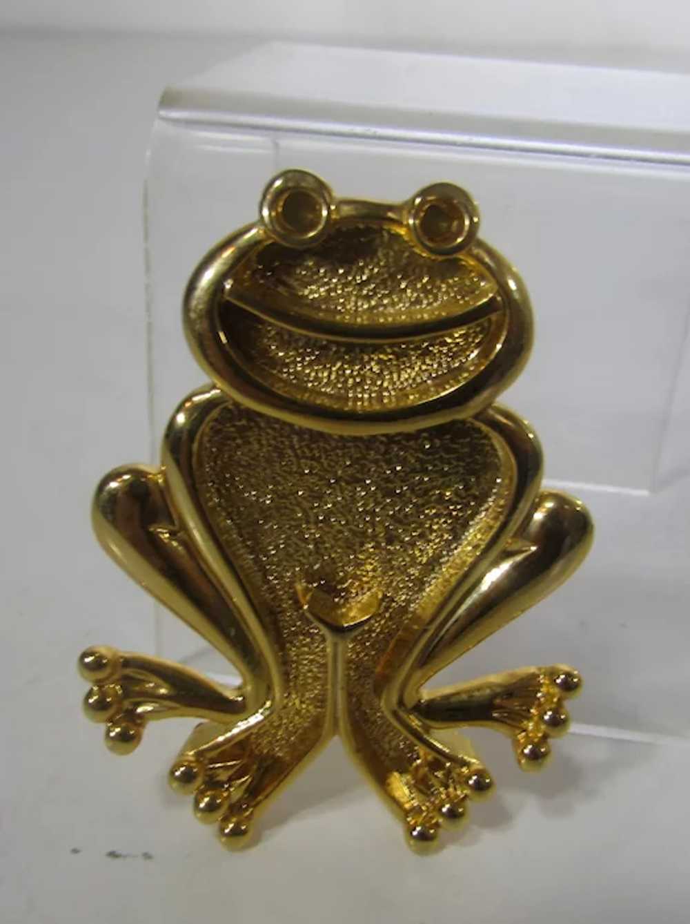 Frog Gold Tone Pin With Attitude - image 3