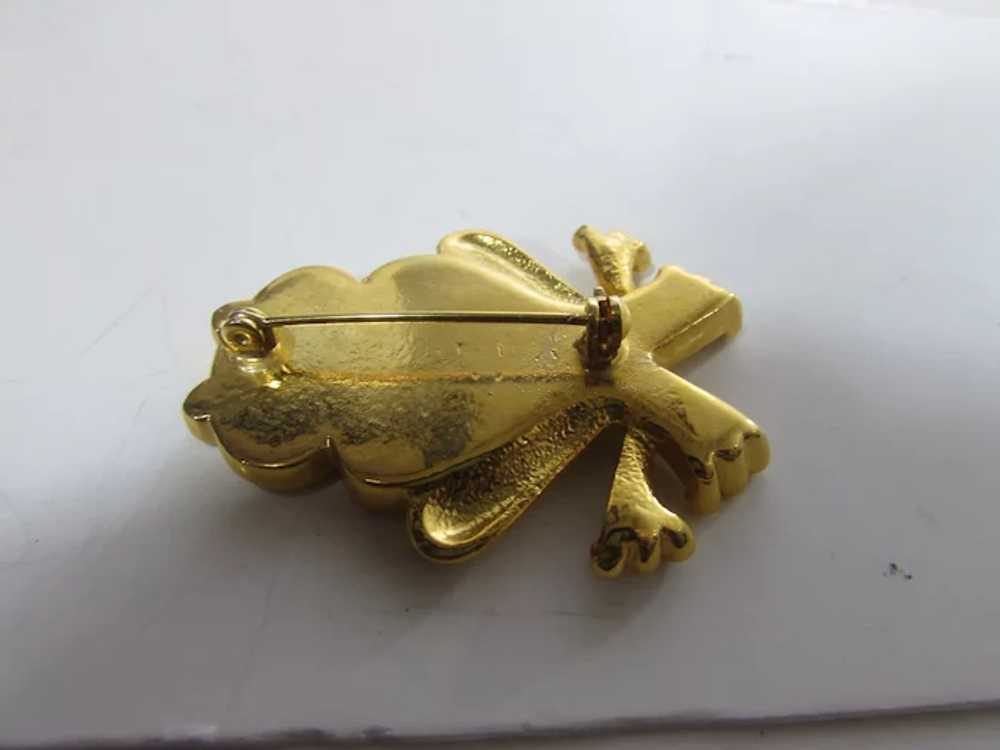 Frog Gold Tone Pin With Attitude - image 4