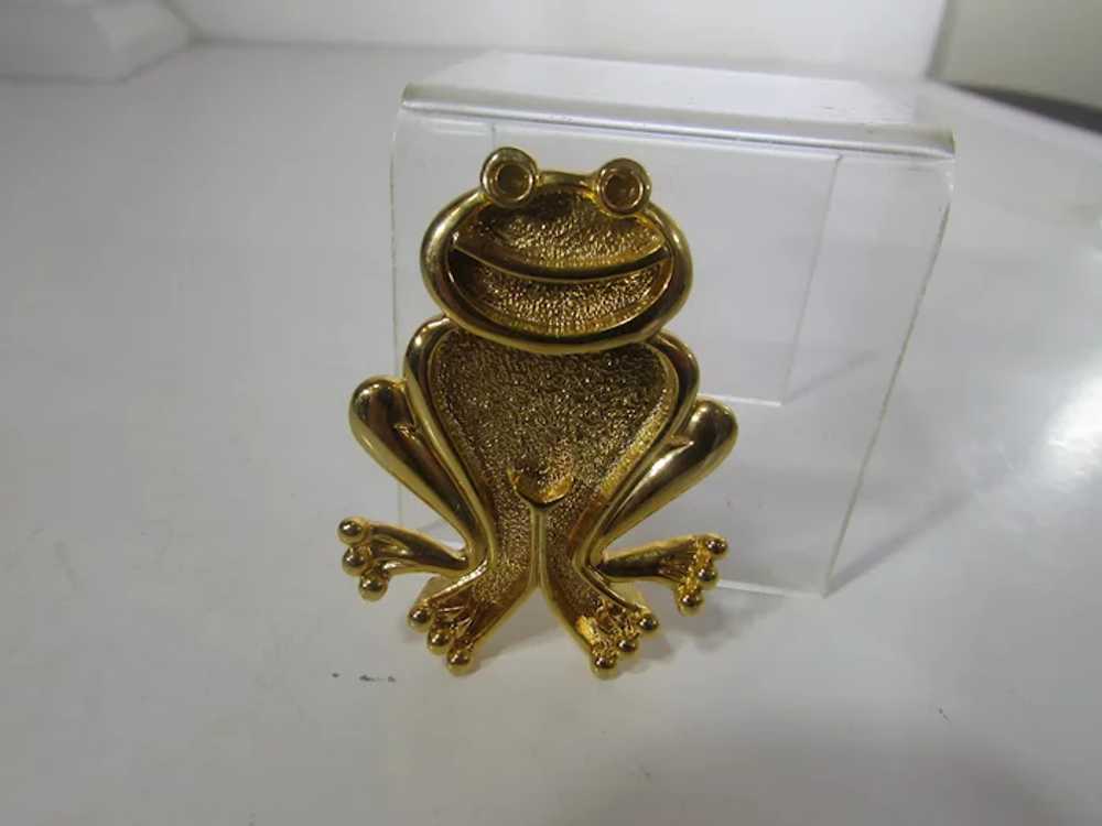 Frog Gold Tone Pin With Attitude - image 5