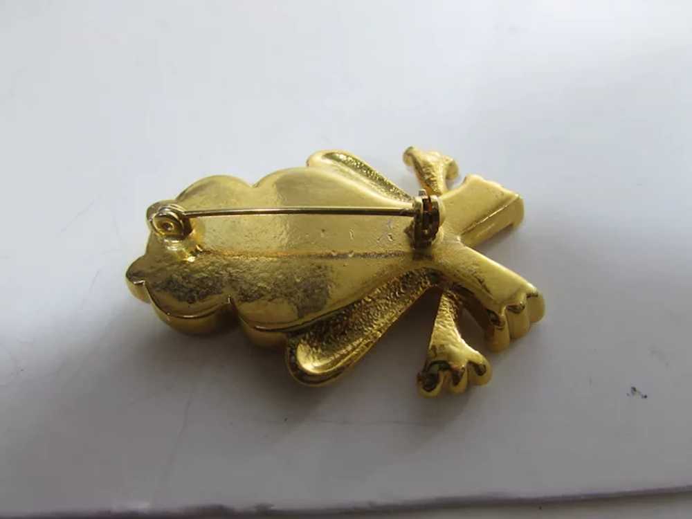 Frog Gold Tone Pin With Attitude - image 6