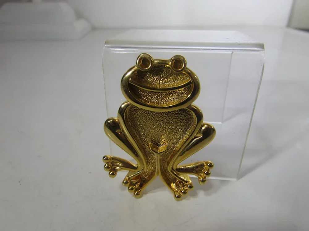 Frog Gold Tone Pin With Attitude - image 7