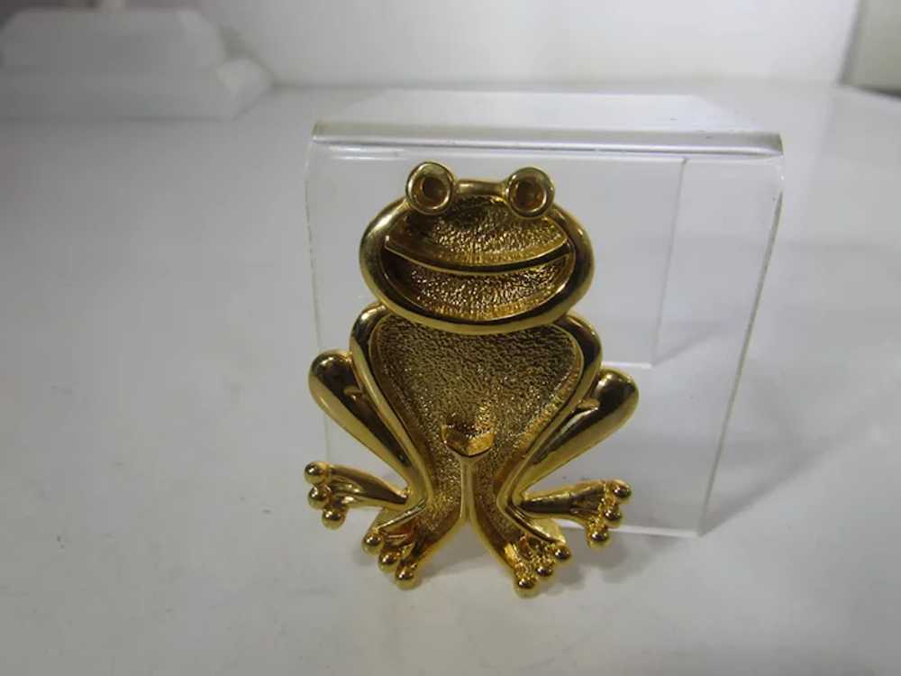 Frog Gold Tone Pin With Attitude - image 8