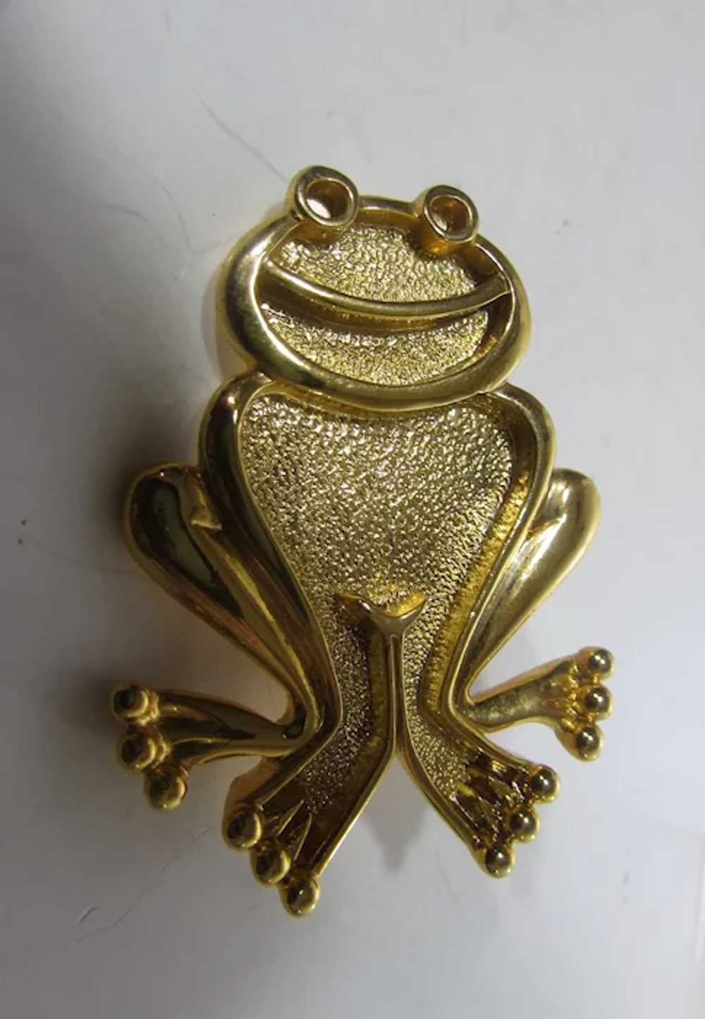 Frog Gold Tone Pin With Attitude - image 9