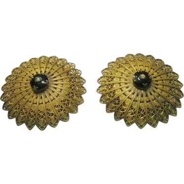 Vintage Matching 1930's Dress Clips in Goldtone a… - image 1