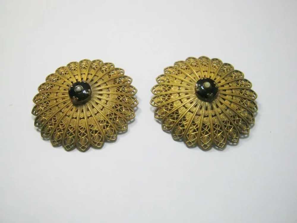 Vintage Matching 1930's Dress Clips in Goldtone a… - image 4