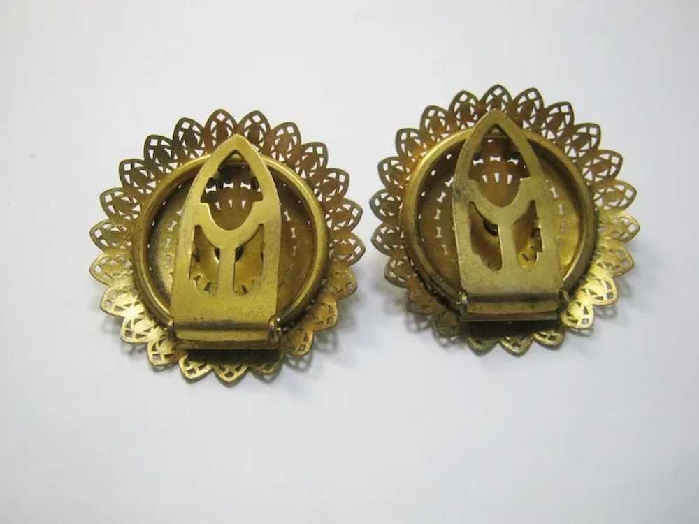 Vintage Matching 1930's Dress Clips in Goldtone a… - image 5