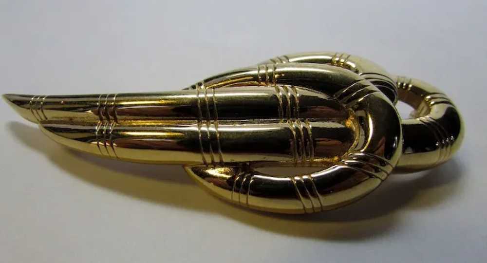 Vintage Givenchy Big Bold Goldtone Pin - image 4