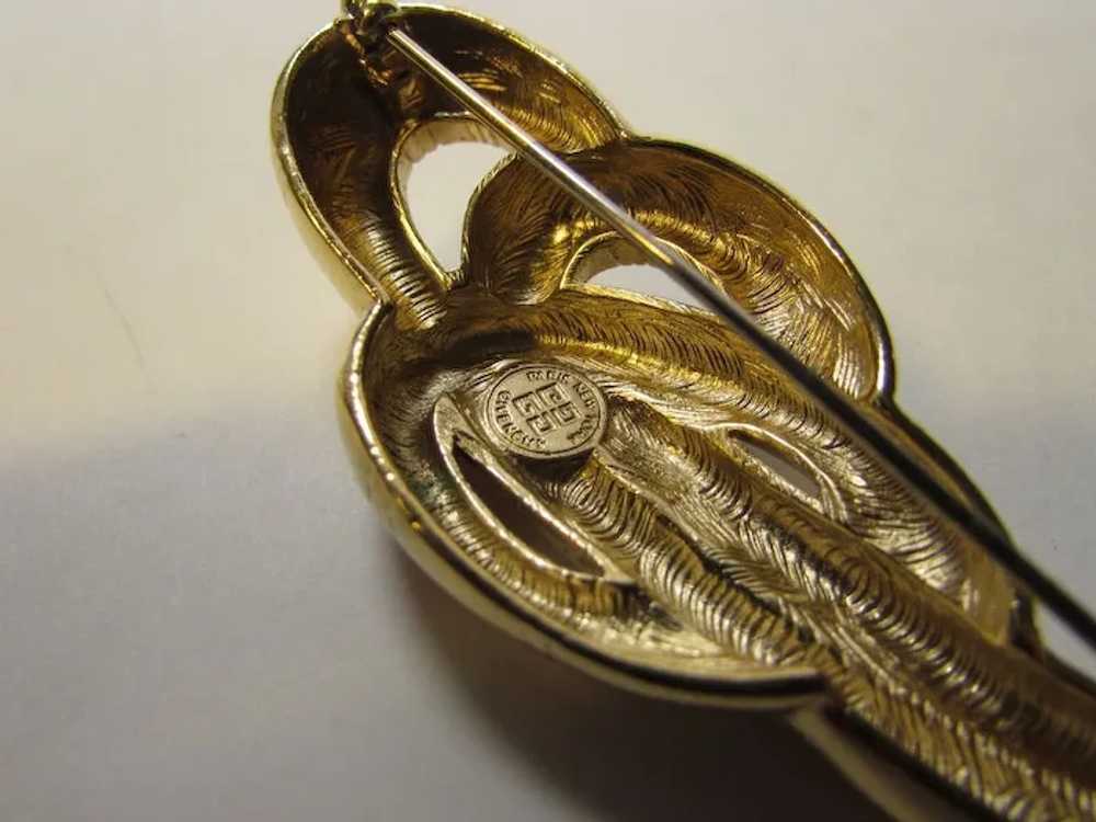 Vintage Givenchy Big Bold Goldtone Pin - image 7