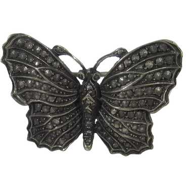 Butterfly Pin Sterling Silver Mechanical Wings Fine Filigree Details Germany