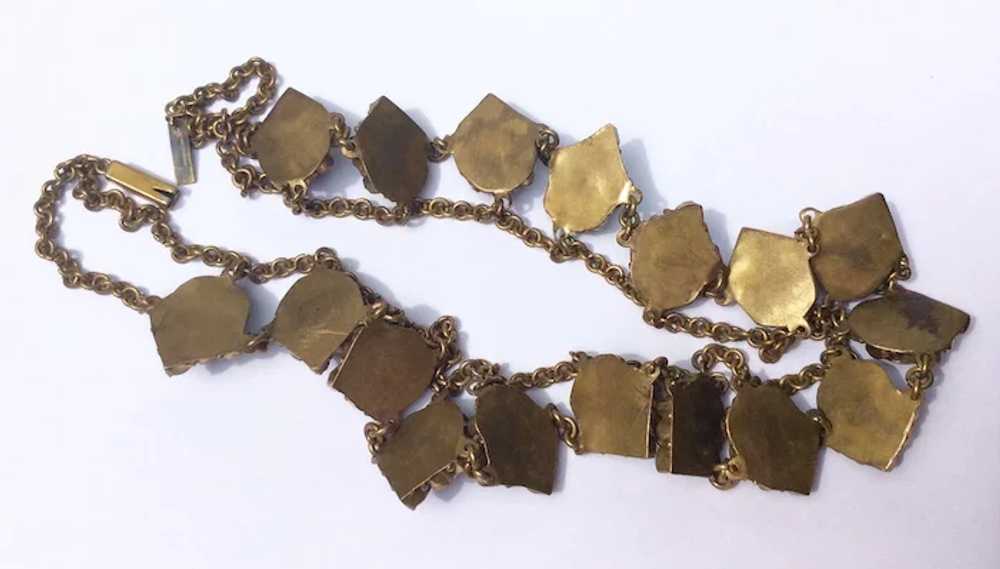 Max Neiger Brass Czech Glass Necklace - image 7