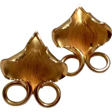 12K Gold Filed Screw Back Earrings - image 1