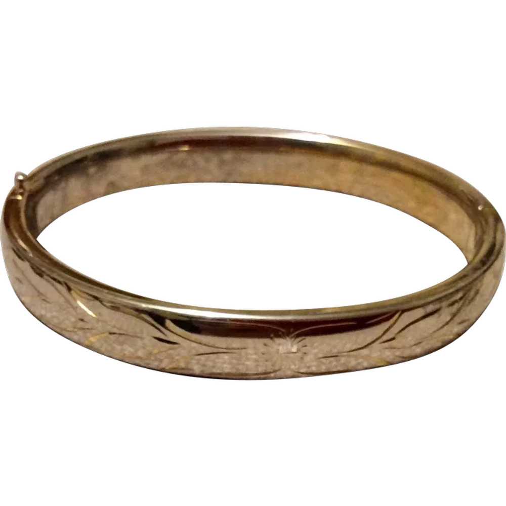 Bracelet Gold Filled Hinged Bangle - image 1