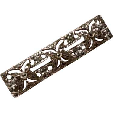 Marcasite Sterling Silver Brooch - image 1
