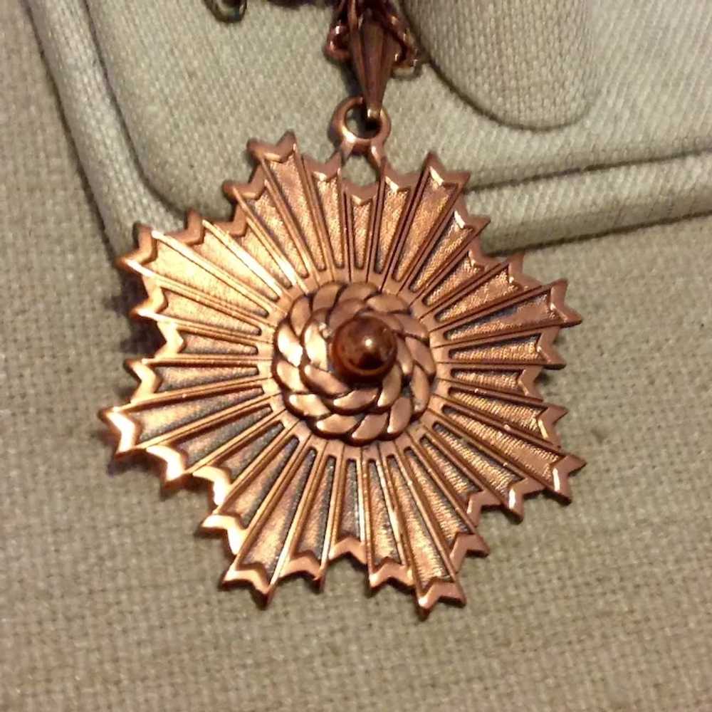 Genuine Copper Pendant Necklace Fancy Chain - image 4
