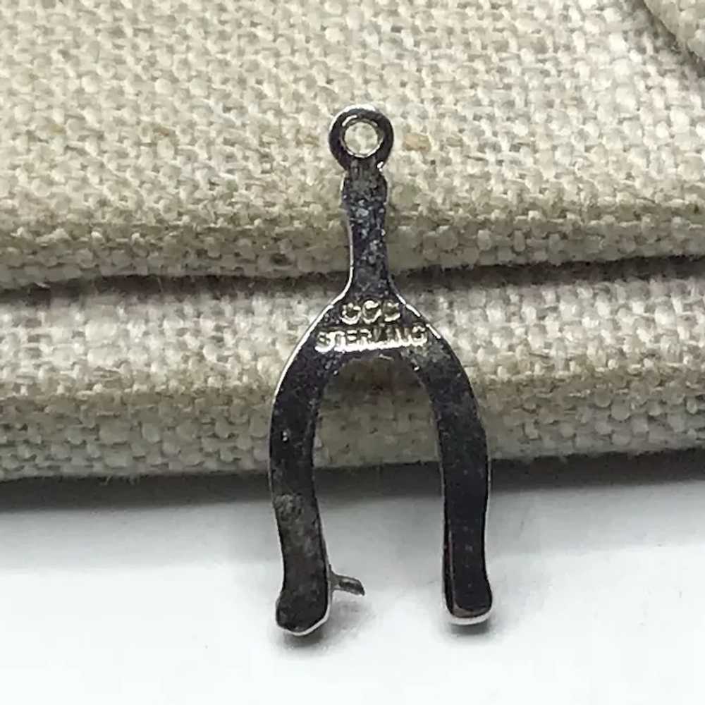 Sterling Silver Wishbone Charm - image 2