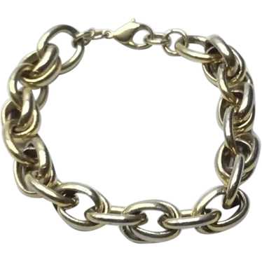Gold Tone Metal Monet Link Bracelet - image 1