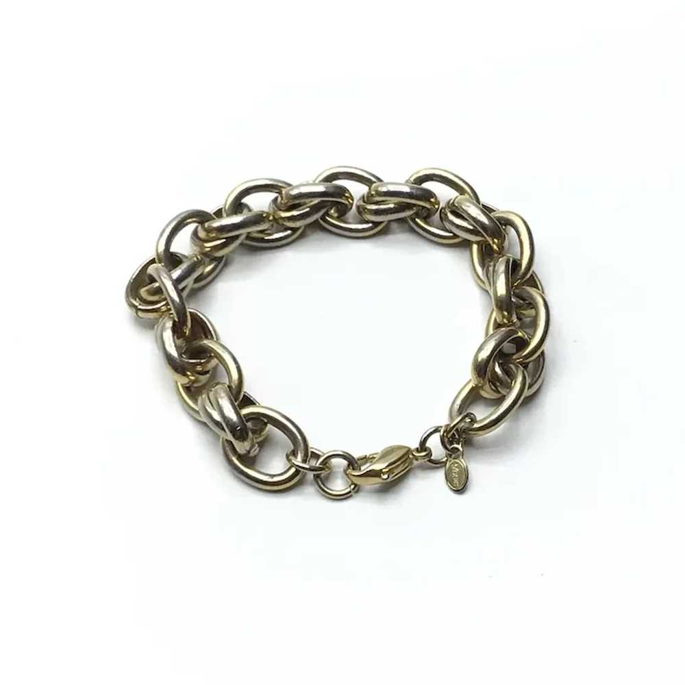 Gold Tone Metal Monet Link Bracelet - image 2