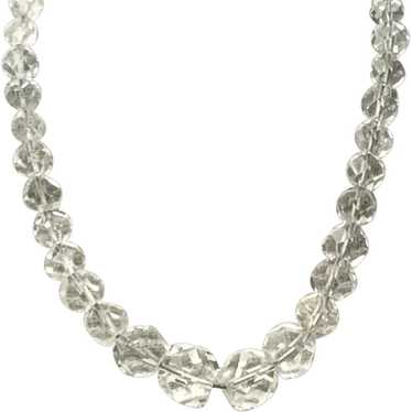 Rock Crystal Faceted Bead Necklace