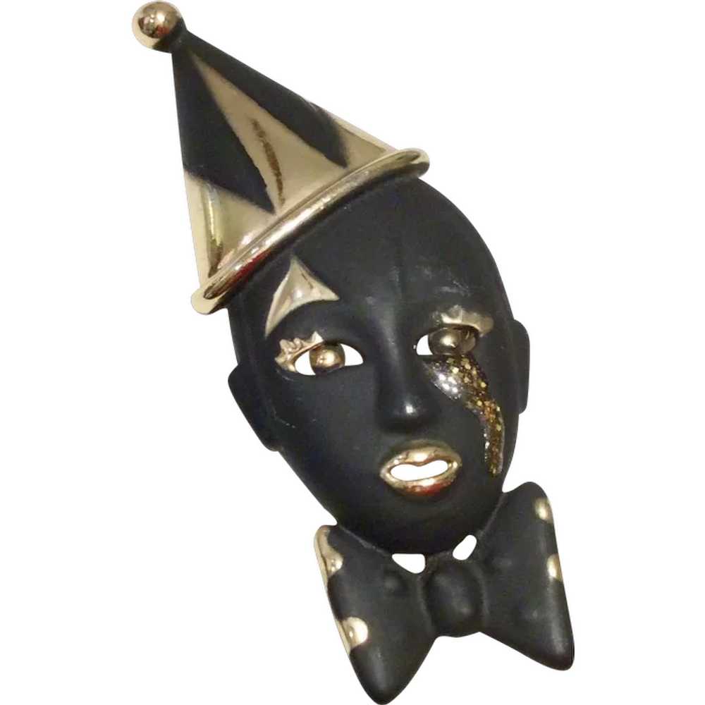Mardi Gras Mask Brass Crystal Vintage - Ruby Lane
