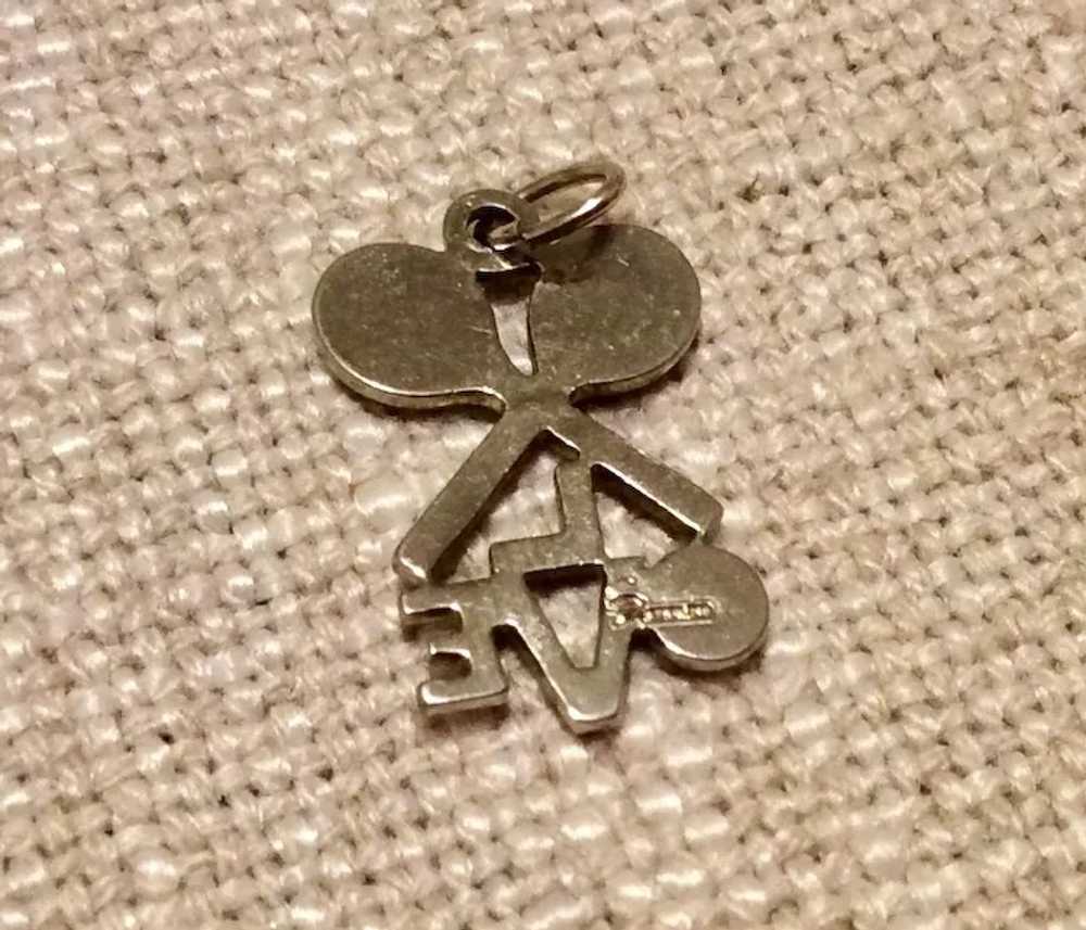 Sterling I Love Tennis Pendant /Charm - image 2