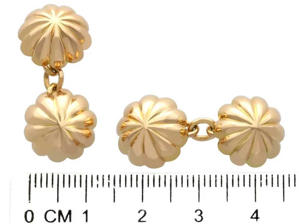 Antique French Cufflinks in 18 ct Yellow Gold Cir… - image 6