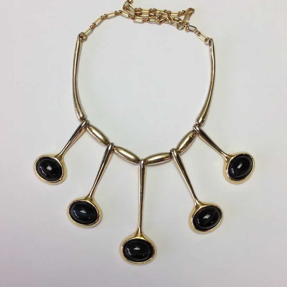 KJL Modern Necklace Gold and Black Dramatic Kenne… - image 2
