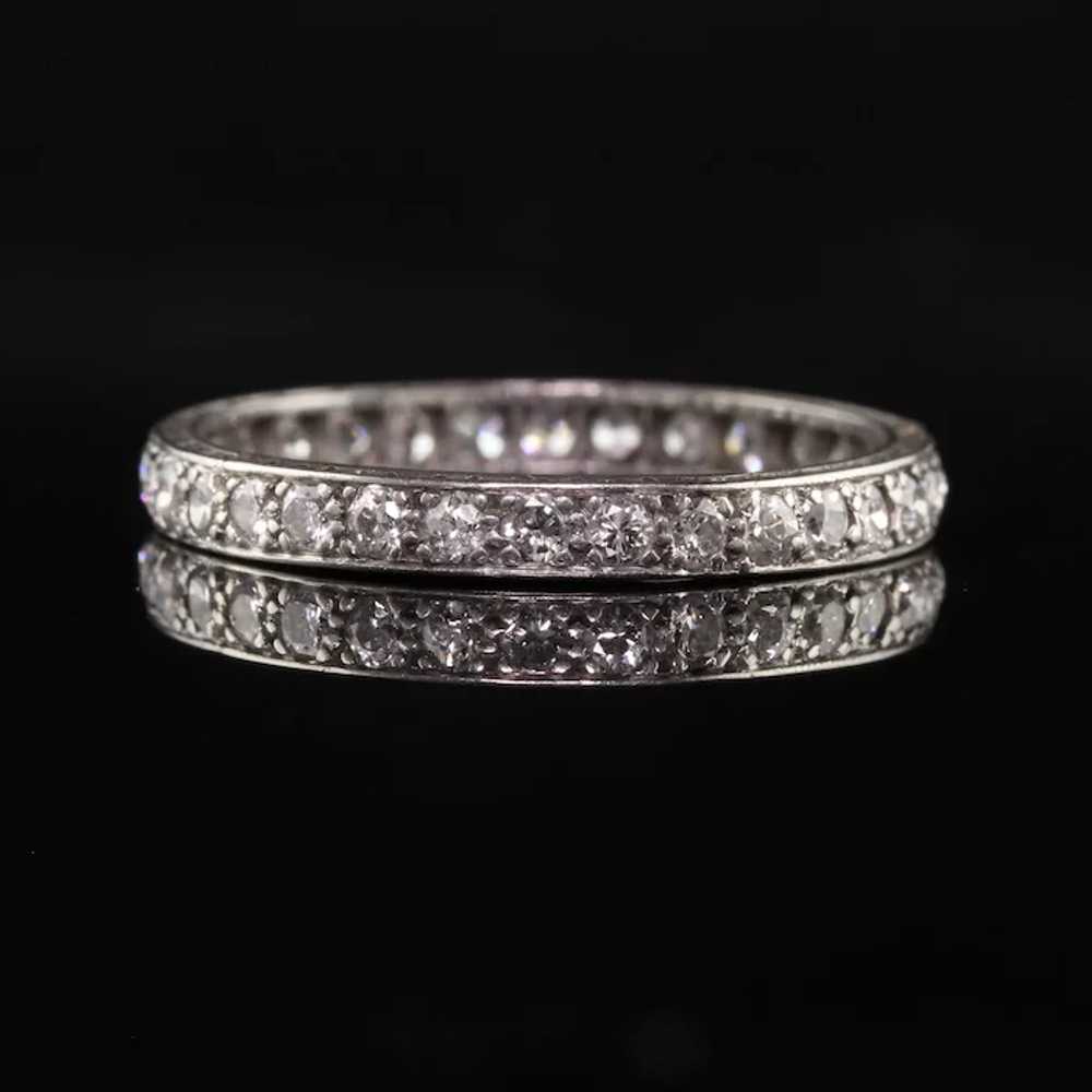 Antique Art Deco Platinum Old European Diamond Fi… - image 3