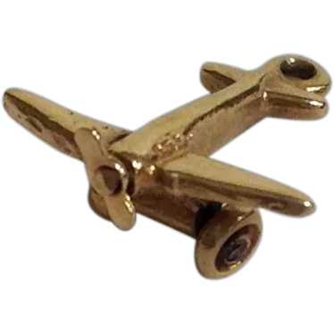 Airplane Charm 14 Karat