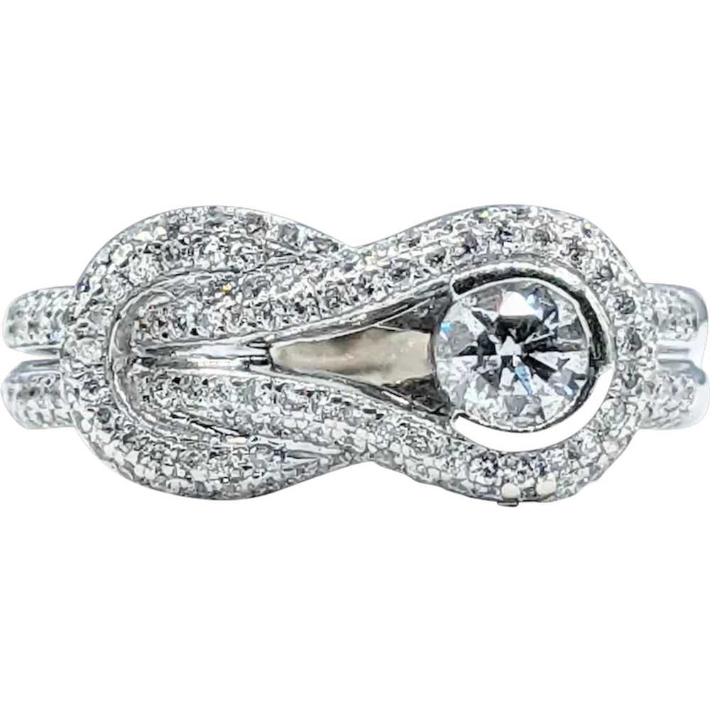 Unique & Contemporary Diamond "Knot" Ring - image 1