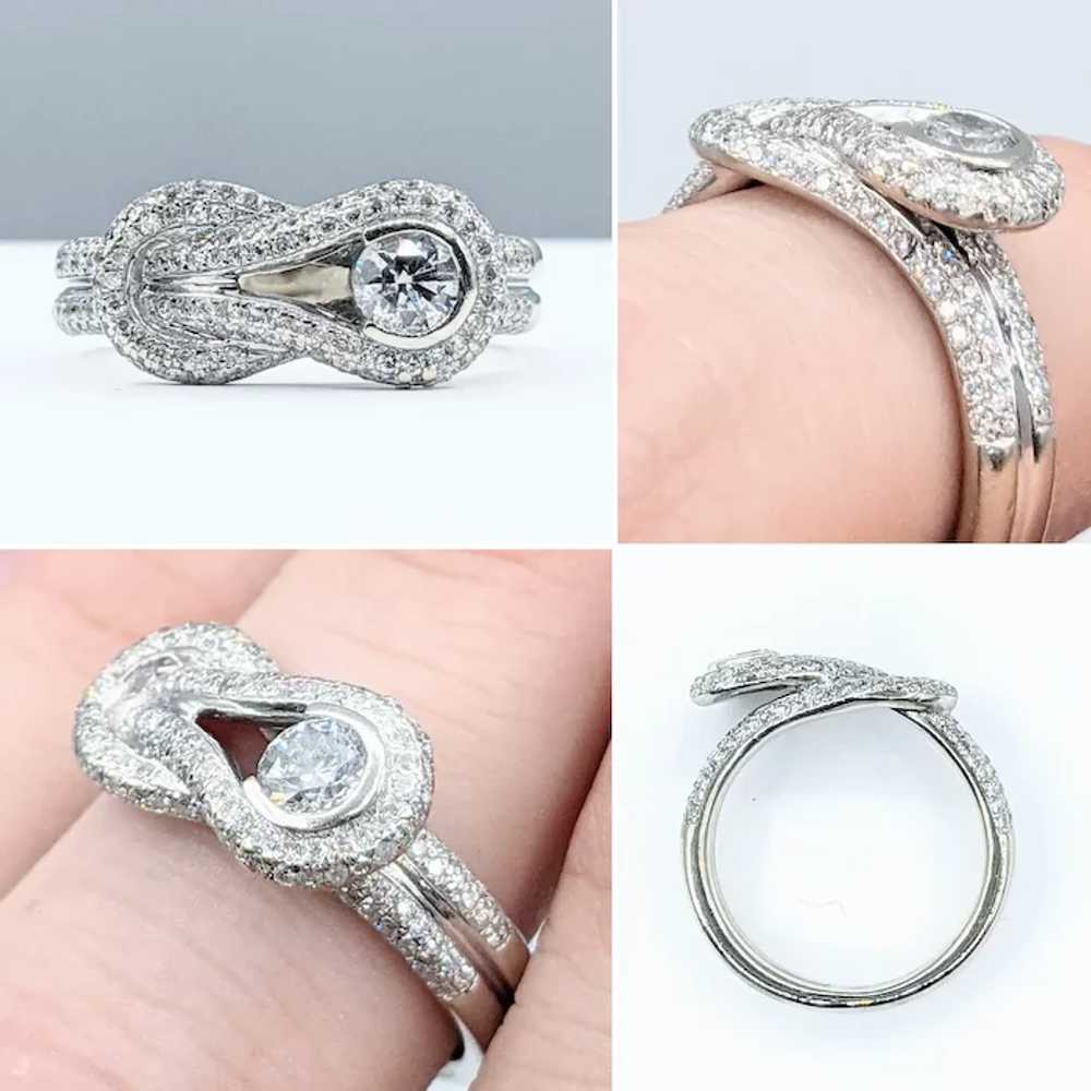Unique & Contemporary Diamond "Knot" Ring - image 2