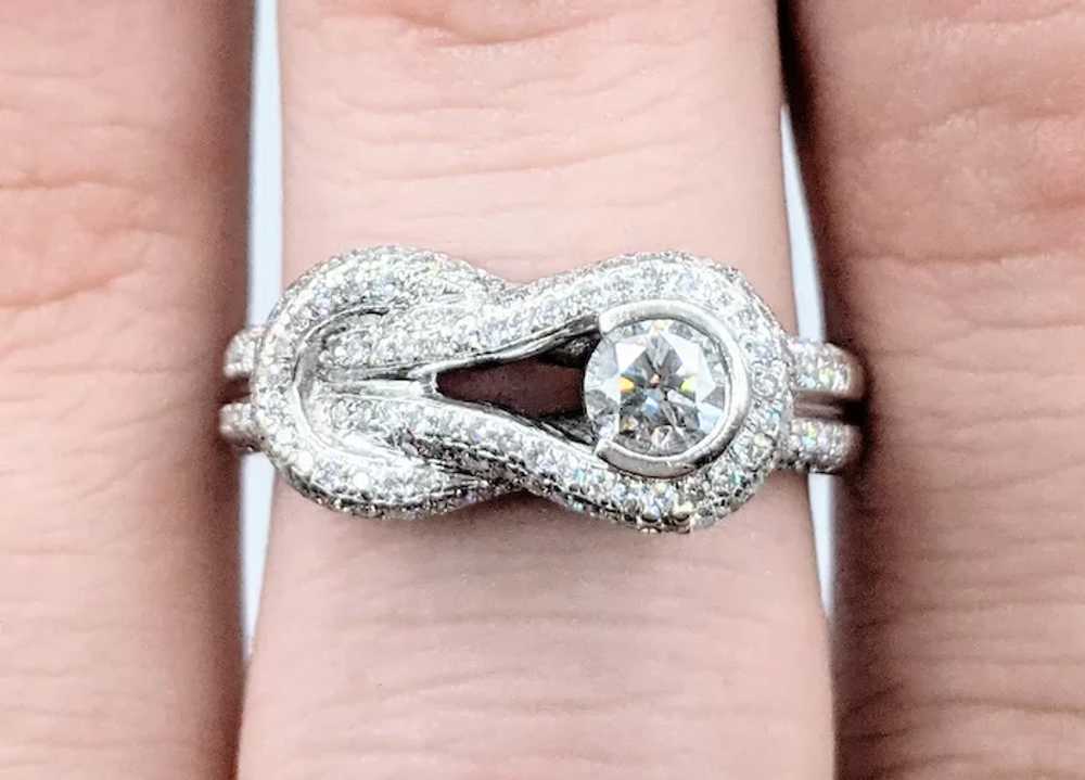 Unique & Contemporary Diamond "Knot" Ring - image 3
