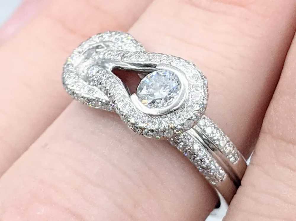 Unique & Contemporary Diamond "Knot" Ring - image 4