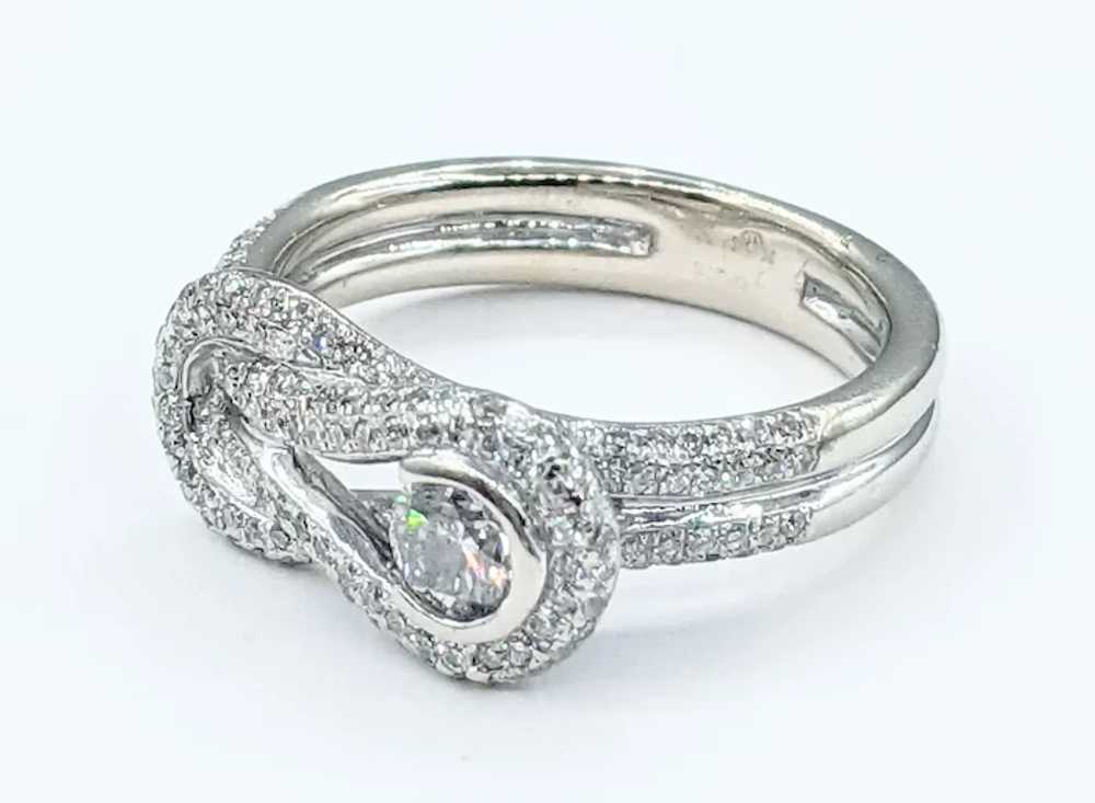 Unique & Contemporary Diamond "Knot" Ring - image 6