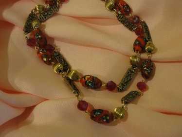 Daring Double Strand Red Necklace - free shipping - image 1