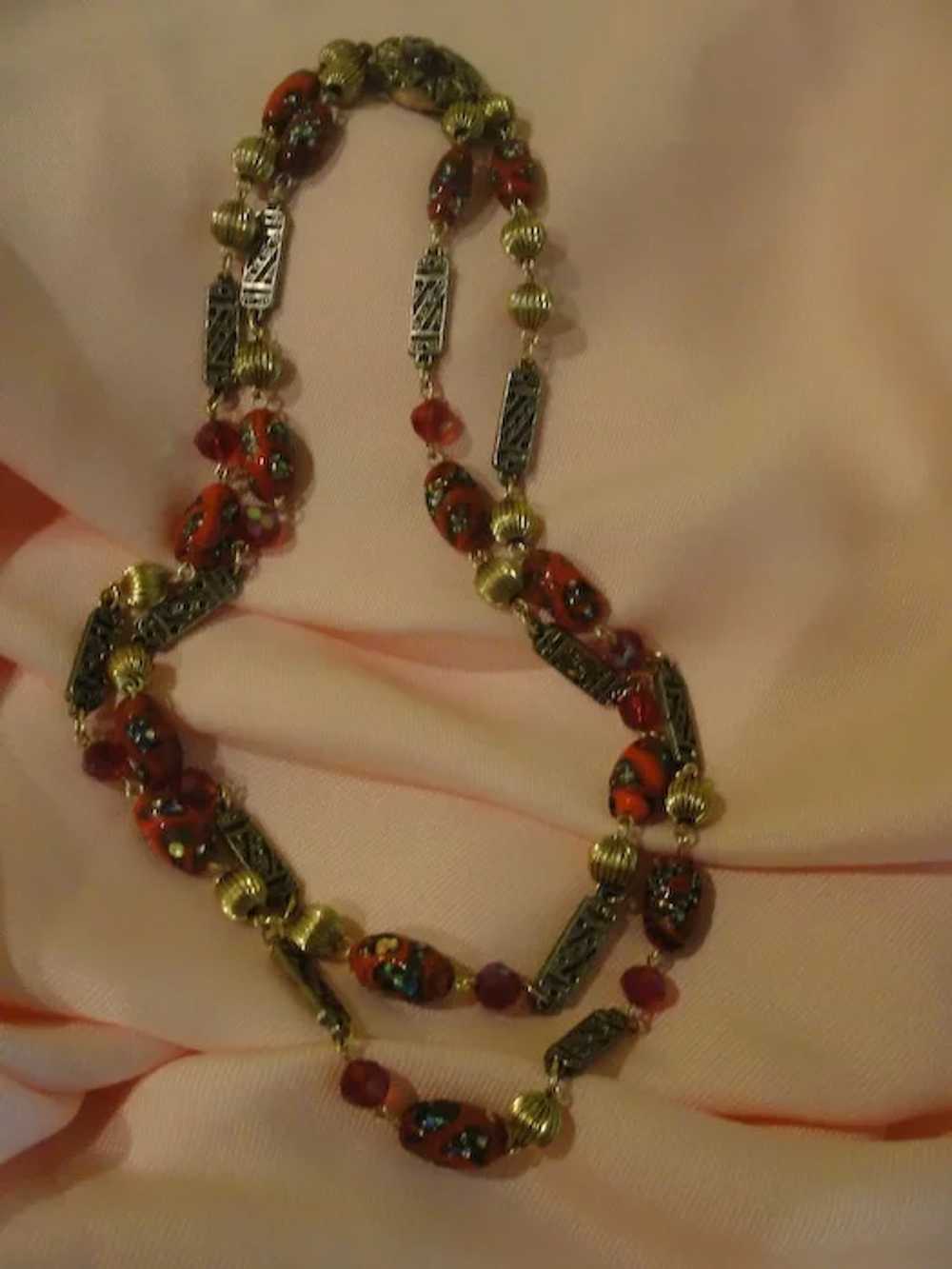 Daring Double Strand Red Necklace - free shipping - image 2