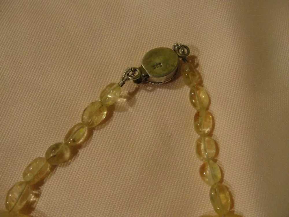 Mellow Yellow Chunky Necklace with Silver Closure… - image 4
